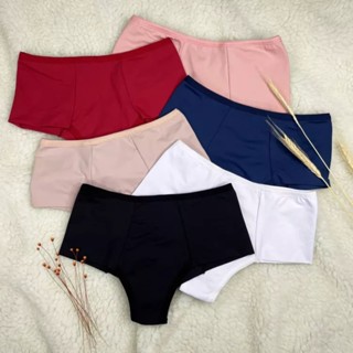 Kit 05 Calcinha Pala Dupla Segura Barriga Modeladora Pós Parto Cos Alto Lisa Cintura Alta