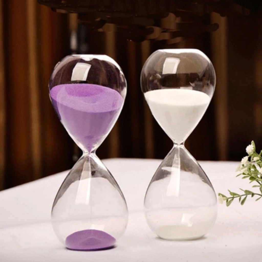 Ampulheta de Vidro Temporizador De Areia 5 10 30 60 Minutos Conta Tempo em Oferta na Shopee