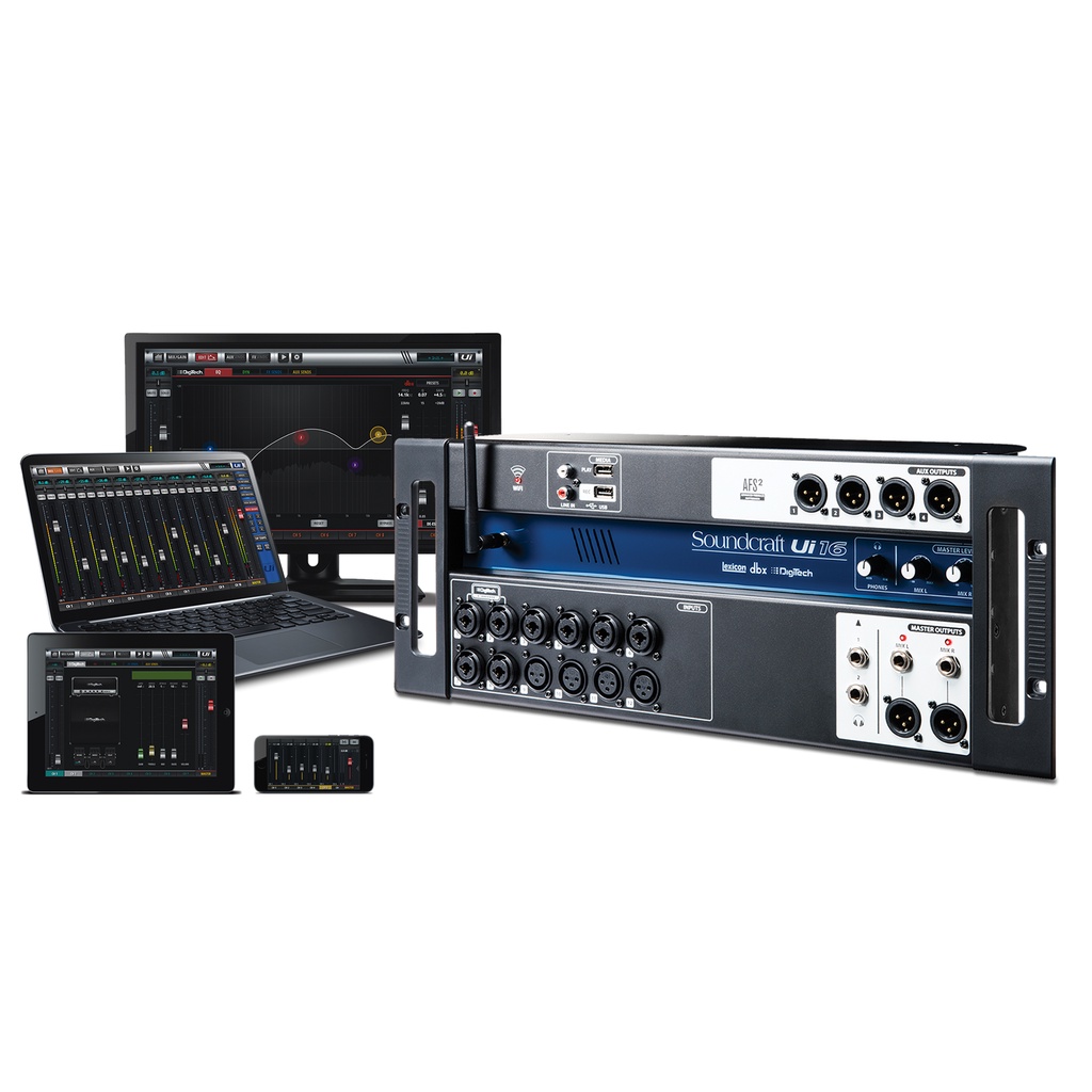 Mesa De Som Mixer Digital Soundcraft Ui16 Usb 16 Canais Wifi