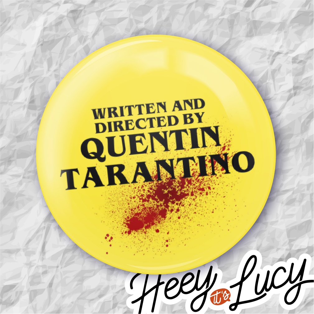 Botton Written and Directed by Quentin Tarantino - Broche Alfinete 3,8 ou 4,4 cm em Oferta na Shopee