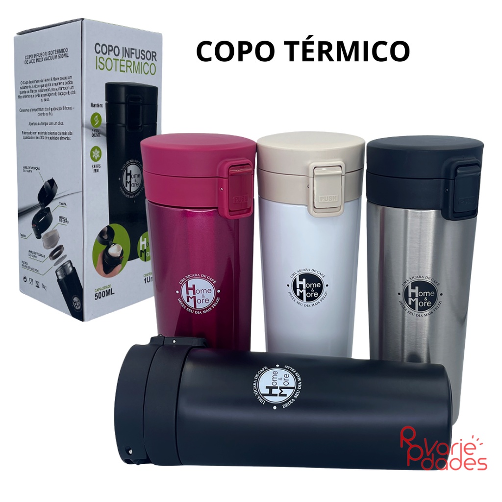 Copo Térmico Cafe Gelado Cha Com Tampinha KaBuM