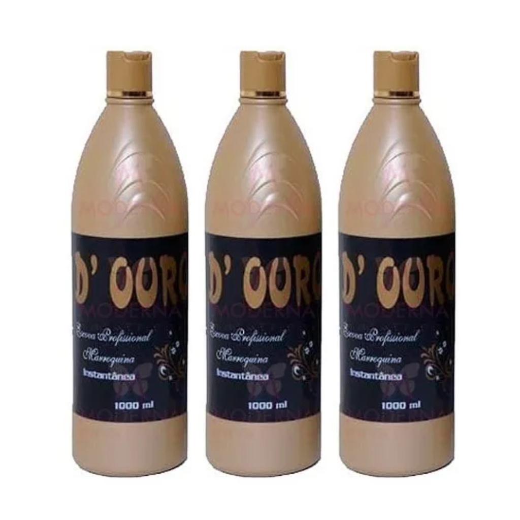 3 escovas progressivas inteligente marroquina d ouro 1 litro cada