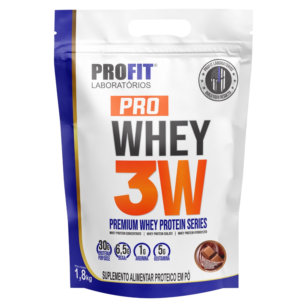 Whey Protein 3w Refil 1.8kg Proteína - Profit Laboratórios