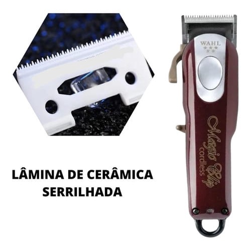 Lâmina Cerâmica Serrilhada para Maquinas Wahl, wmark, kemei, Corded Clippers e Cordless, WAHL 5-Star; WAHL STERLING