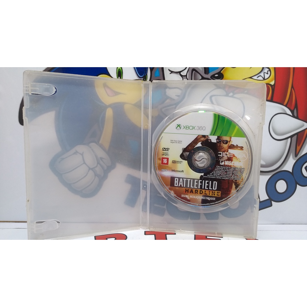 defeito sucata Battlefield hardline xbox 360 rachado