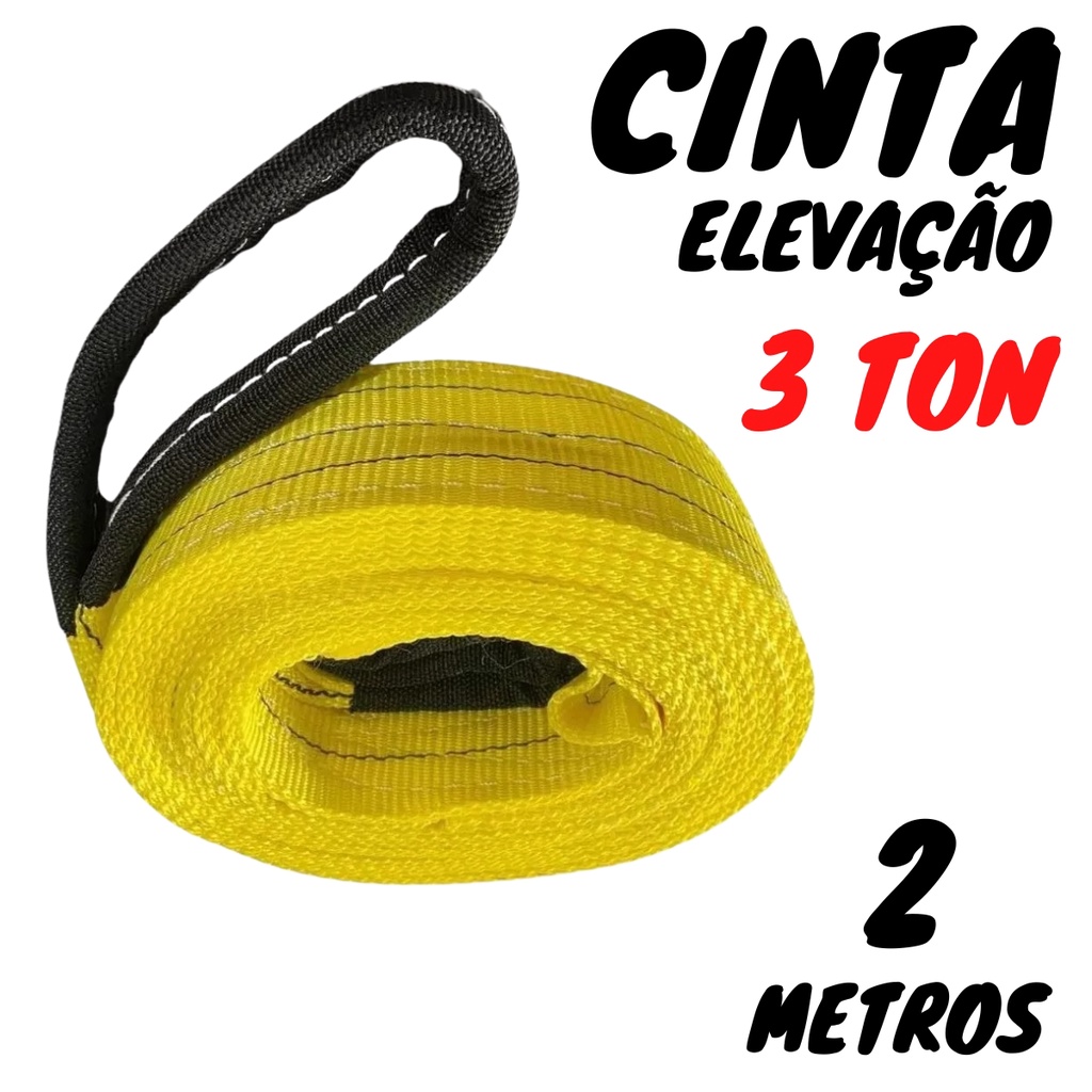 Cinta de Elevação 3 Toneladas 2 Metros Industrial Fator 7:1 - Soldaforte