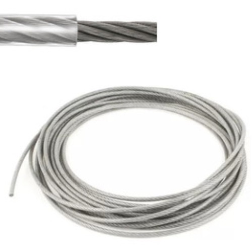 Fio De Nylon Revestido Cabo De Aço Para Roçadeira Universal Cortador De Grama 3,00mm 20 Metros Stihl Husvarna Branco Toyama Buffalo