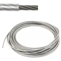 Fio De Nylon Revestido Cabo De Aço Para Roçadeira Universal Cortador De Grama 3,00mm 20 Metros Stihl Husvarna Branco Toyama Buffalo