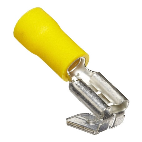 Kit Terminal Hermafrodita Macho Fêmea 4 A 6mm Amarelo 500un