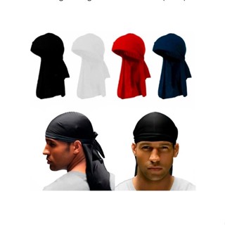 Dureg , Durag , kit contem 4 bandanas para fazer waves , 1preta ,1branca ,1azul marinho,1vermha