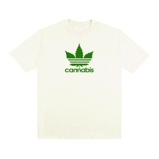 Camiseta Streetwear Cannabis Estampada Camiseta Oversized Algodão