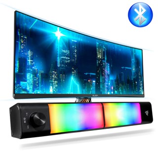 Caixa De Som SoundBar Gamer Pc RGB Forte Amplificada Bluetooth LED Note Tv USB P2 Som Estereo