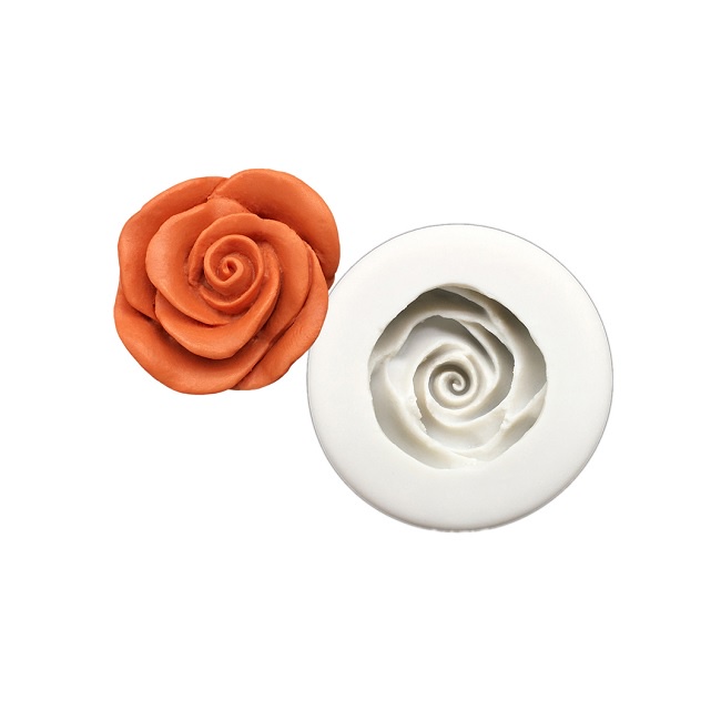 Molde de Silicone Mini Rosa para Artesanato e Confeitaria - Molde de Silicone Rosinha para Brigadeiro