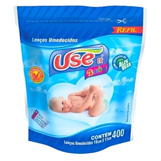 Lenço/Toalhas Umedecidas Refil c/400 unidades Use It Baby
