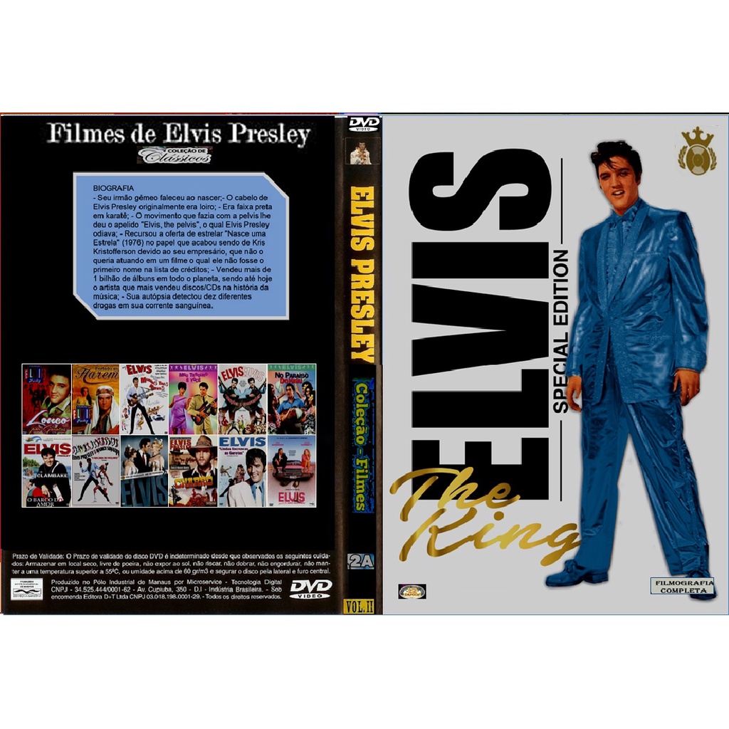 Dvd Box Coleção Filmes Elvis Presley Vol. 2 Completa - Raro (12dvds)