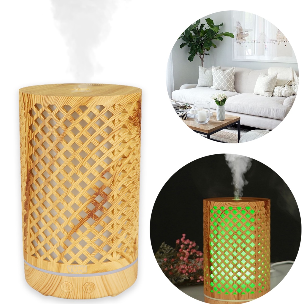 Umidificador Aromatizador De Ambientes Difusor Madeira Com Listras Yumi Original em Oferta na Shopee