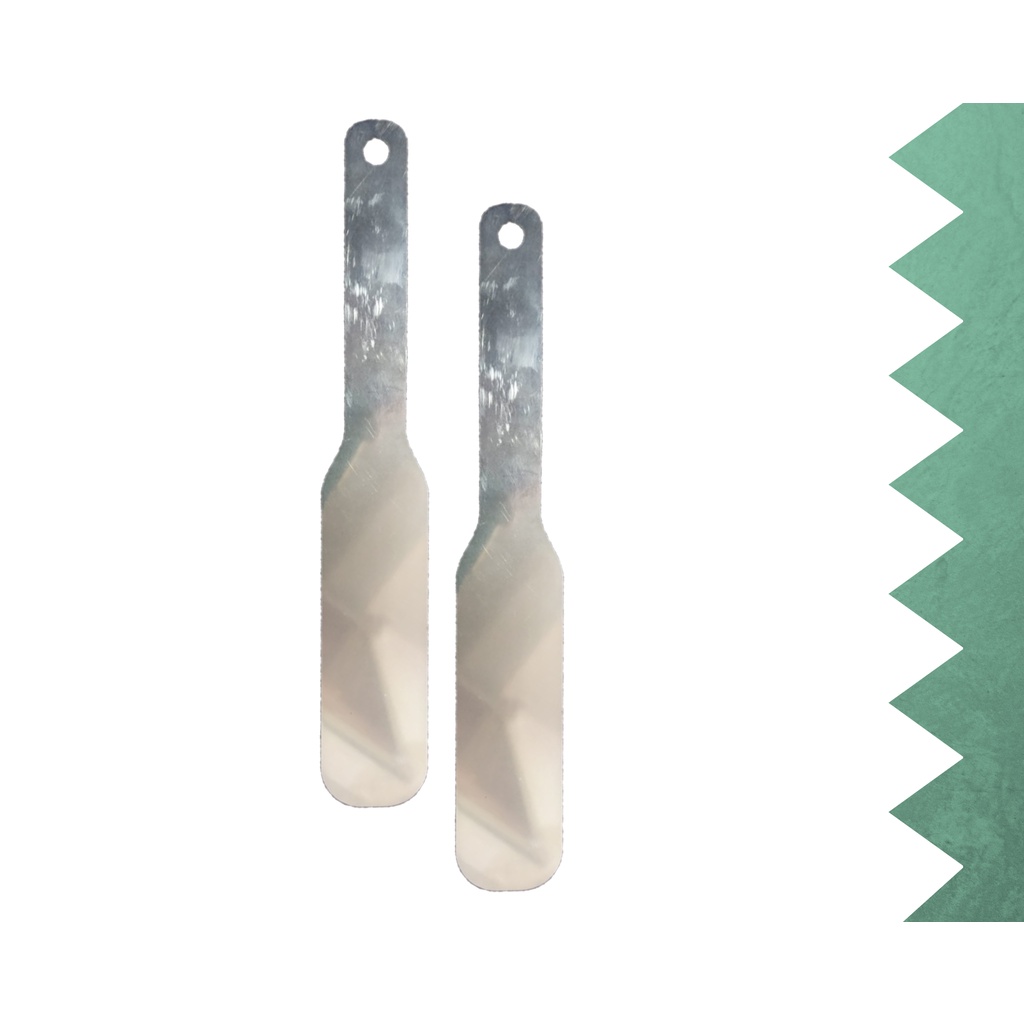 Kit Com 2 Espátulas De Aço Inoxidável Para Depilação