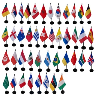 Bandeirinha de mesa Países com suporte 11x 18 cm em Oferta na Shopee