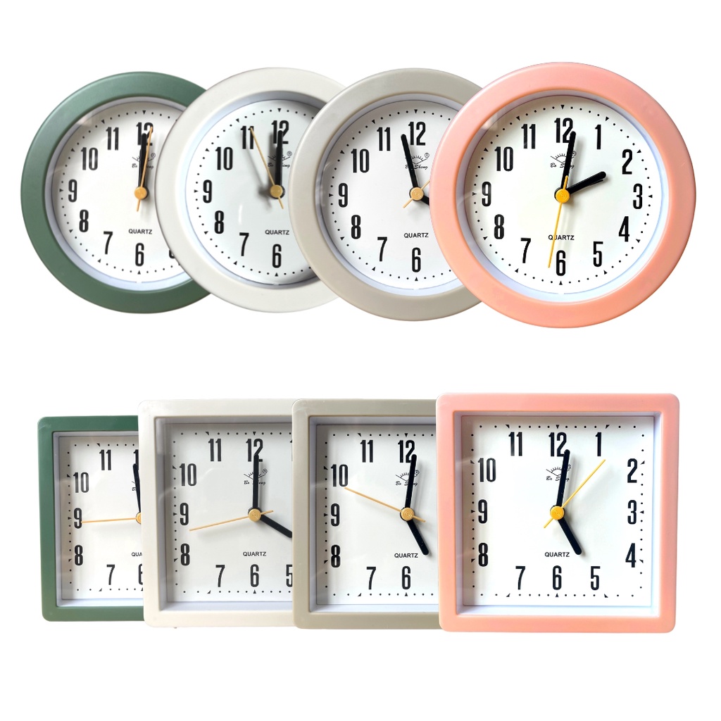 Despertador Redondo Quadrado Relógio de Cabeceira Relógios Mesa Analógico