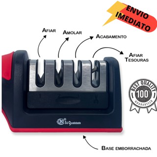 Amolador Afiador De Facas 3 em 1 Opções De Afiar Profissional Primeira Linha FRETE GRATIS
