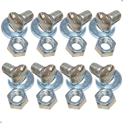 Kit Parafuso Cromado P/ 2 Parachoque Fusca 80/87 8pcs Porca em Oferta na Shopee