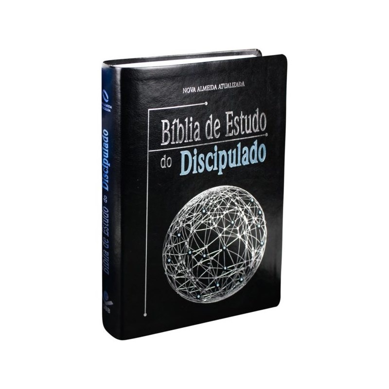 Bíblia de Estudo do Discipulado | NAA | Capa Flexível Preta em Oferta na Shopee