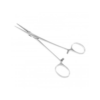 Pinça Crile Reta 14cm Aço Inoxidável.