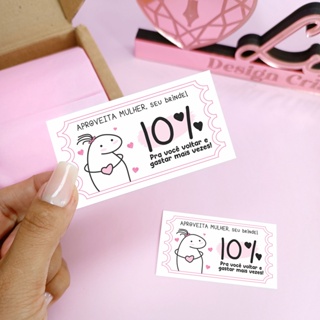 50/100uni Cartão Ticket Florks - Bento - Vale Desconto - pronta entrega em Oferta na Shopee