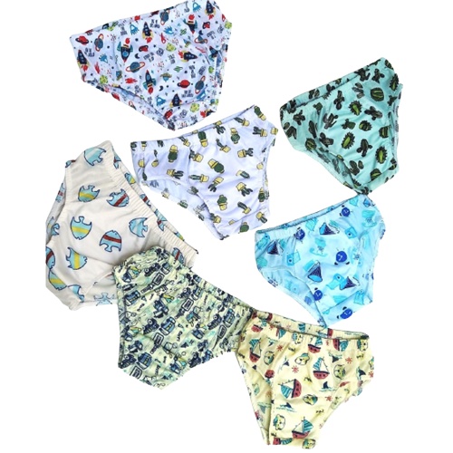 Cueca Kit C/20 Cuecas Infantil Lisa e Estampada Algodão Slip Tradicional Bebê Menino Moda Íntima