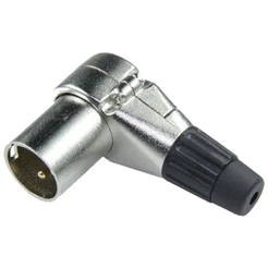 Conector Plug Xlr 90º L Canon Macho Banhado Ouro Hjh Hx1066