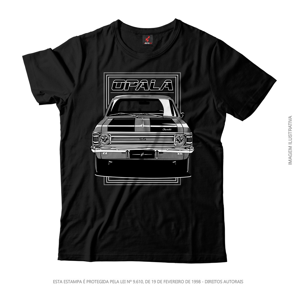 Casmiseta Rota 34 Opala SS Frontal Cinza