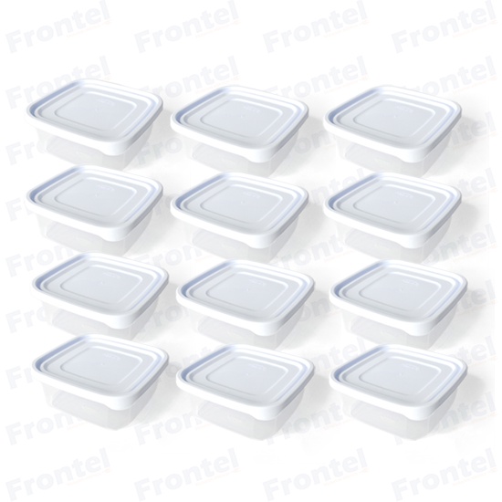 Kit 12 Potes 0,900 Litro Transparentes BPA Free Organizador de Alimentos Marmita Plasvale pode Usar em Microondas Geladeira freezer Hermético tipo Sanremo pote plastico retangular cozinha