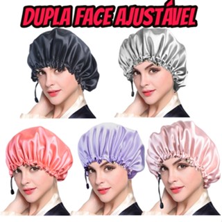 Touca de Cetim Dupla Face Ajustável
