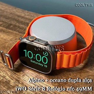iwo Ultra Original Relógio Série 8 NFC Bússola Monitor De Temperatura Corporal Bluetooth Chamada Para Watch Z77 Ultra