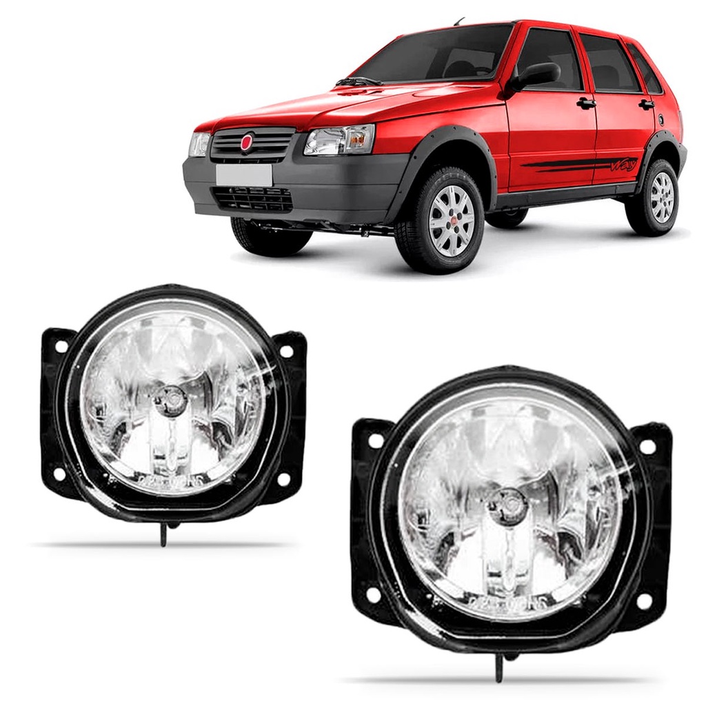 Par Farol Milha Fiat Idea Palio Doblo 2010 Uno Way Vivace em Oferta na Shopee