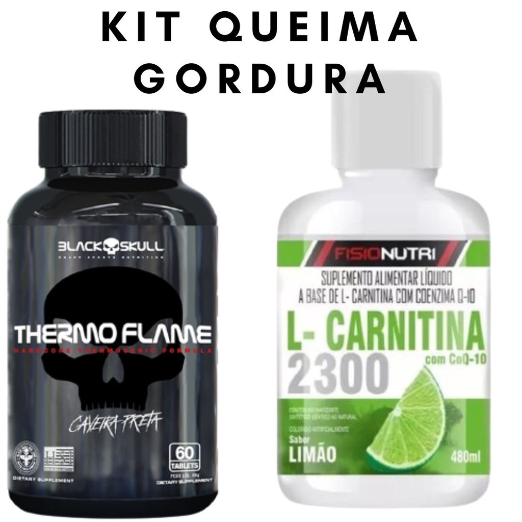 termogenico thermo flame e l carnitina liquida  kit