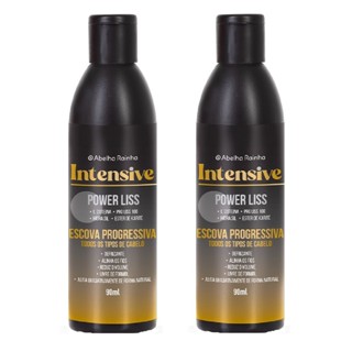 Kit 2 Escova Progressiva Alisamento Desfrisante Natural Sem Formol Intensive Abelha Rainha 90ml