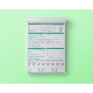 Bloco Ficha Anamnese Podologia A4 Colorido Papel 90g 120g