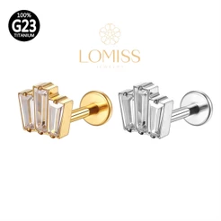 Piercing Helix Conch Labret Titânio Pvd Zircônia Cravejada《Lomiss piercing》