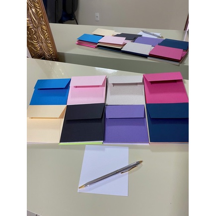 kit 20 unidades Envelope Colorido com cartão (SORTIDOS)