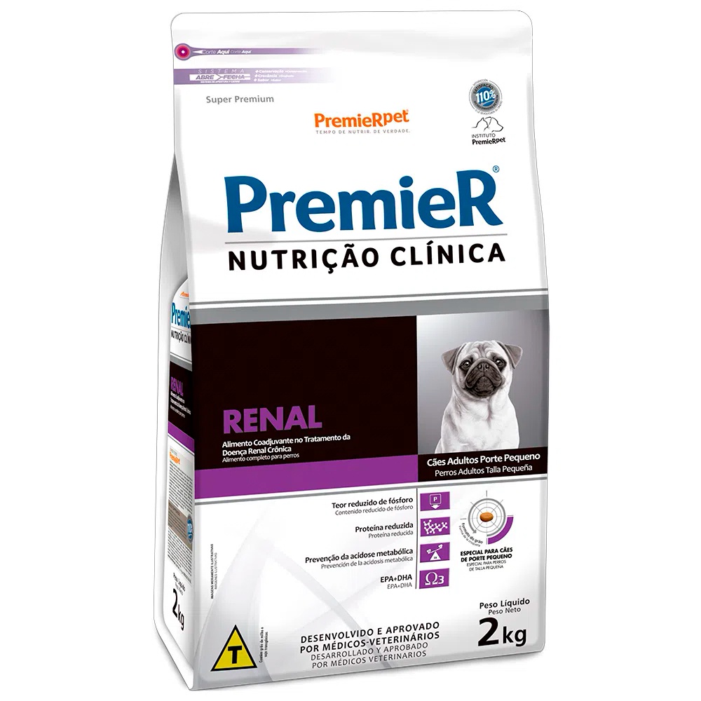 Ração Premier Nutrição Clínica Renal para Cães Adultos de Pequeno Porte - 2Kg em Oferta na Shopee