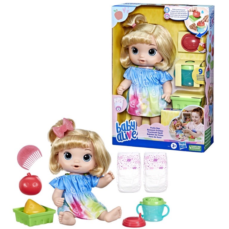 Boneca Baby Alive Hora do Suco Loira - Hasbro F7356 - Mom & Baby