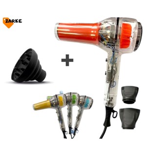 secador de cabelo 6000W iônico secador de cabelo potente profissional transparente com difusor - 110V