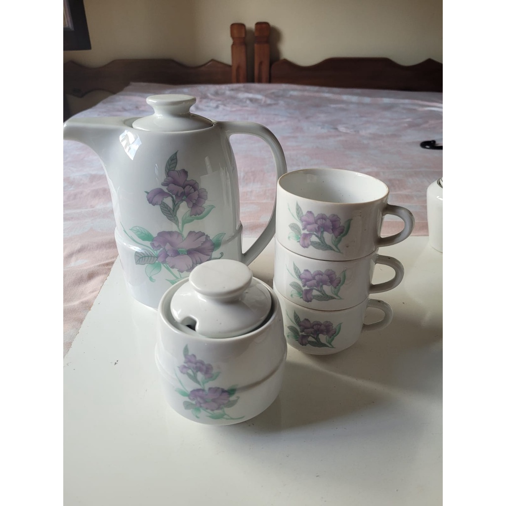 Jogo de café porcelana pozzani