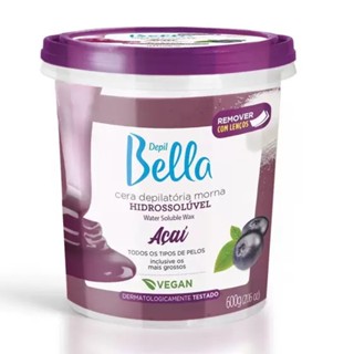 Cera Morna Hidrossolúvel Depil Bella Açaí 600g