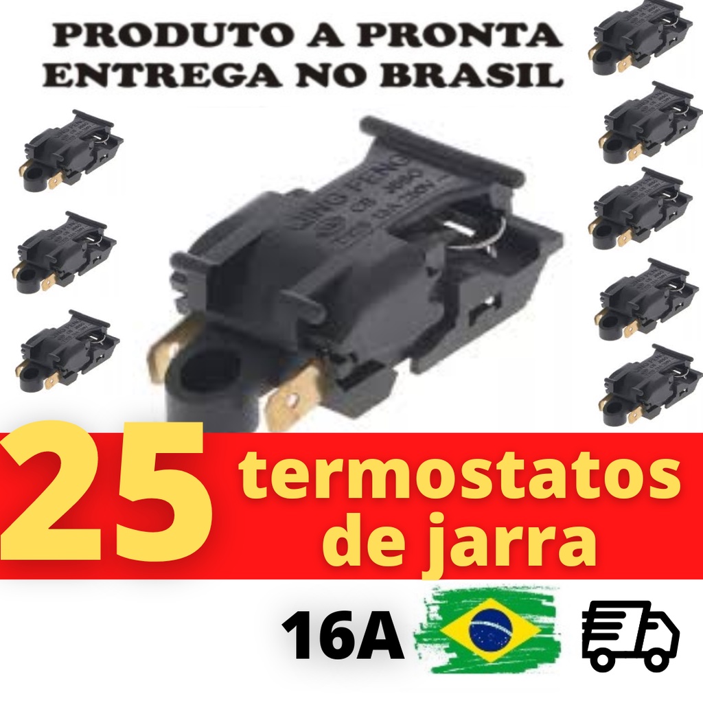 Interruptor termostato Chaleira Jarra Eletrica = 25 peças (tem vídeo mostrando o interruptor da jarra eletrica)