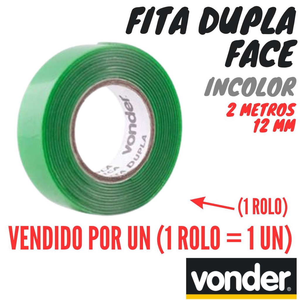 Fita Dupla Face 2 Metros Extra Forte - Vonder