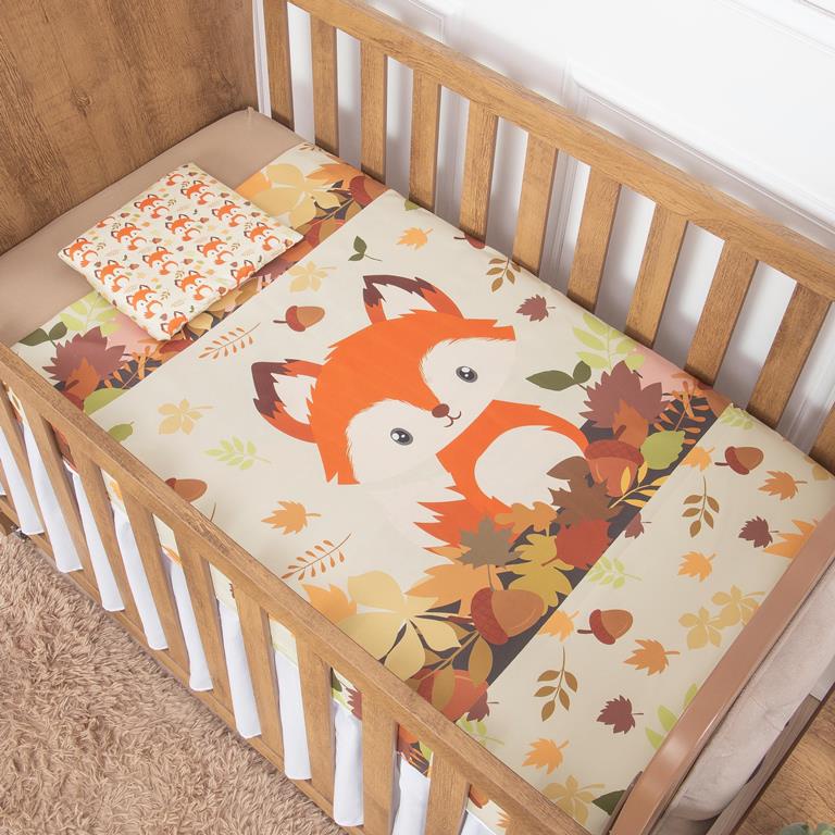 Jogo de lençol 3 pcs Berço para Bebe Menina
