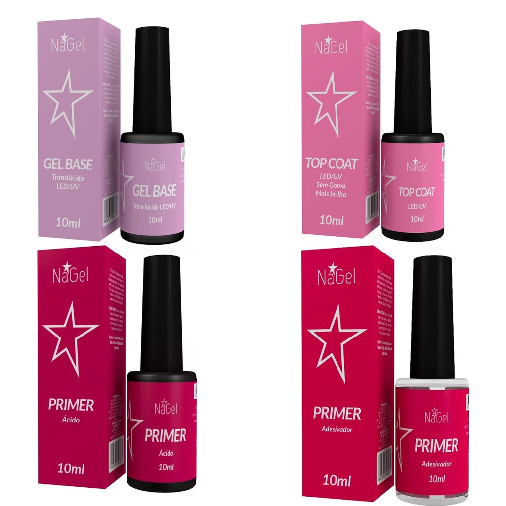 Blindagem Nagel  Primer ácido | Gel Base | Primer Adesivador | Top Coat