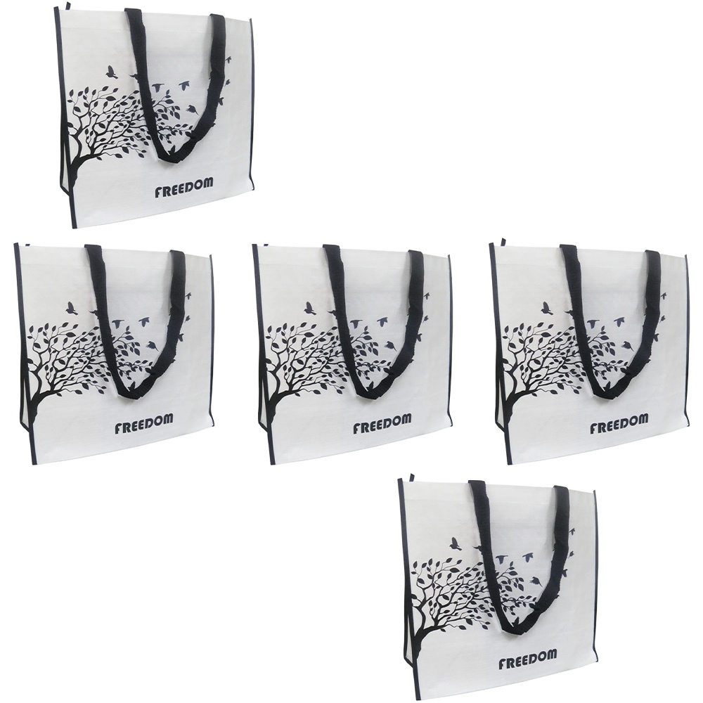 Sacola De Ombro Bolsa Ecobag Kit 5 Uni Ecologica Mercado Compra Ecologica Dobravel Resistente Reciclavel